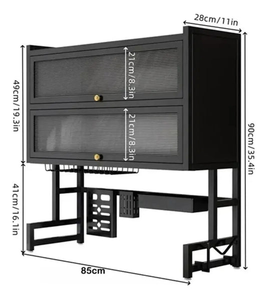 Escurridor 2 Pisos Tapa Sobre Lavaloza: Seca, protege y ahorra espacio
