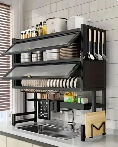 Escurridor 2 Pisos Tapa Sobre Lavaloza: Seca, protege y ahorra espacio